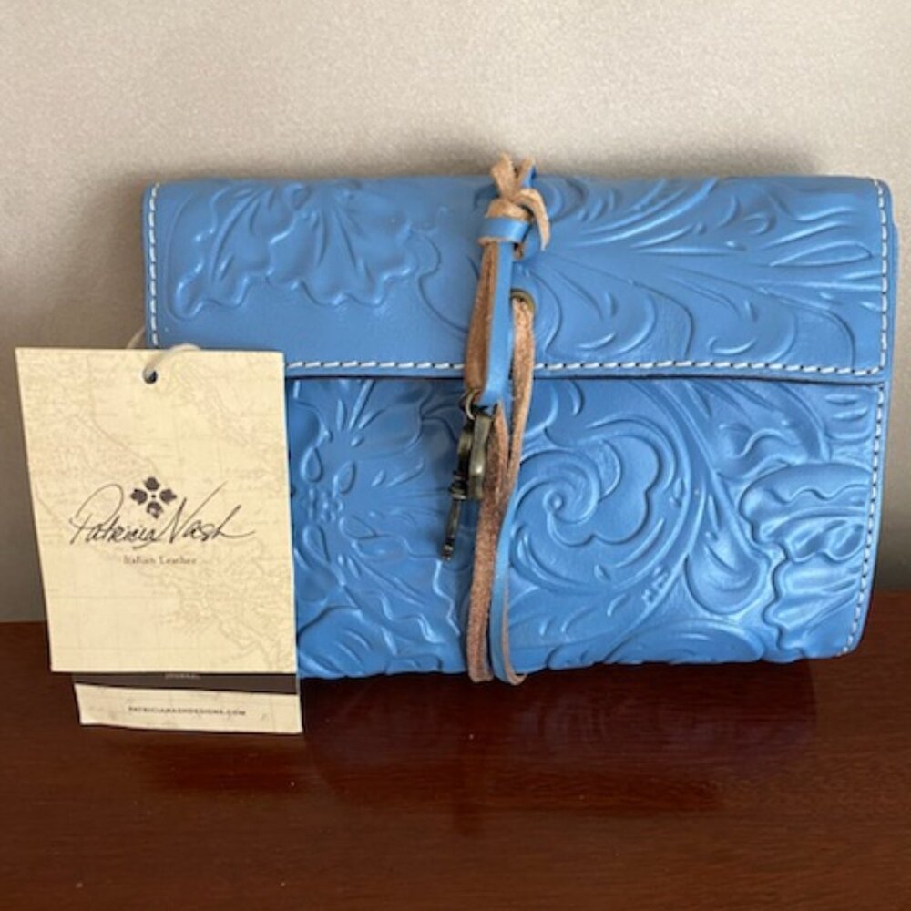 NWT PATRICIA NASH Carmona Blue Leather Journal
